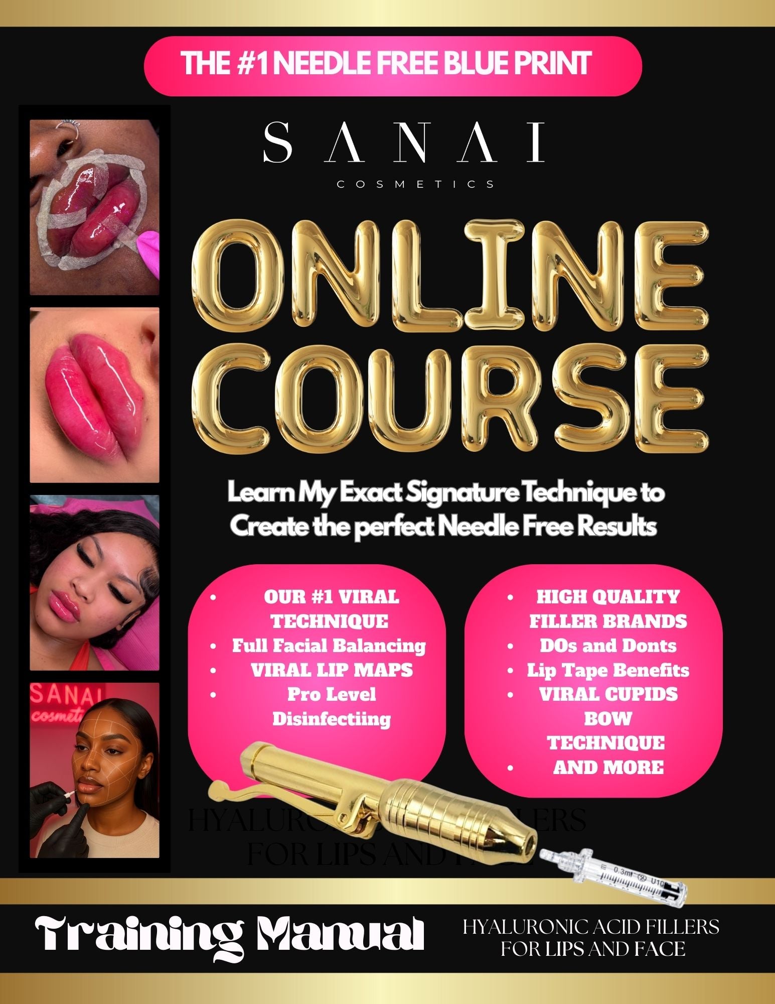 Ultimate #1 Viral Needle-Free Filler Blueprint – Sanai Cosmetics Signature Training